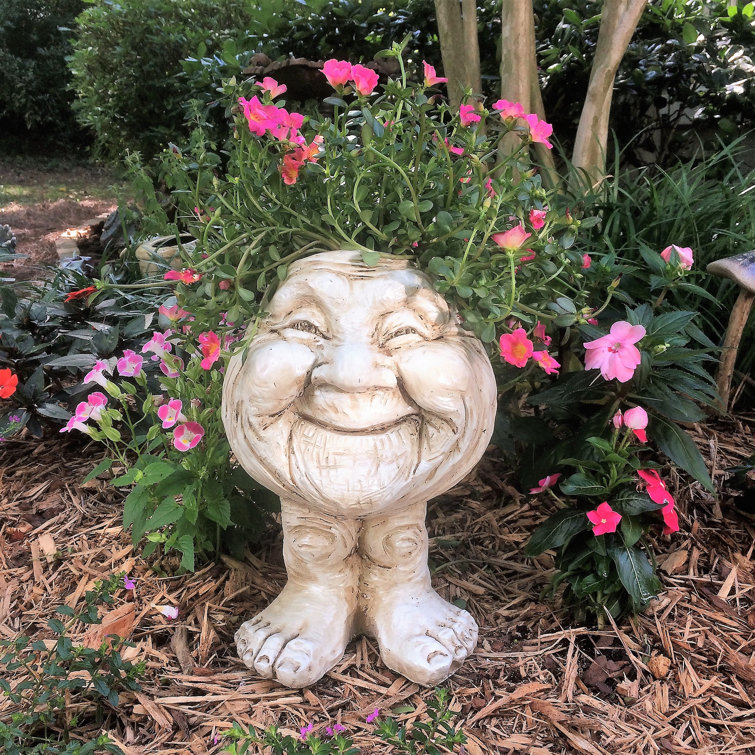 Homestyles Mugglys The Face Granny Joy Resin Statue Planter And Reviews